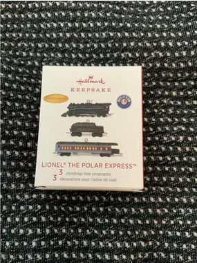 Hallmark Keepsake Ornament 2018 Lionel Polar Express Train miniature mini set/3